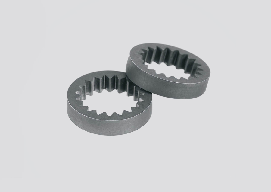 Double disc grinding: Gear rings